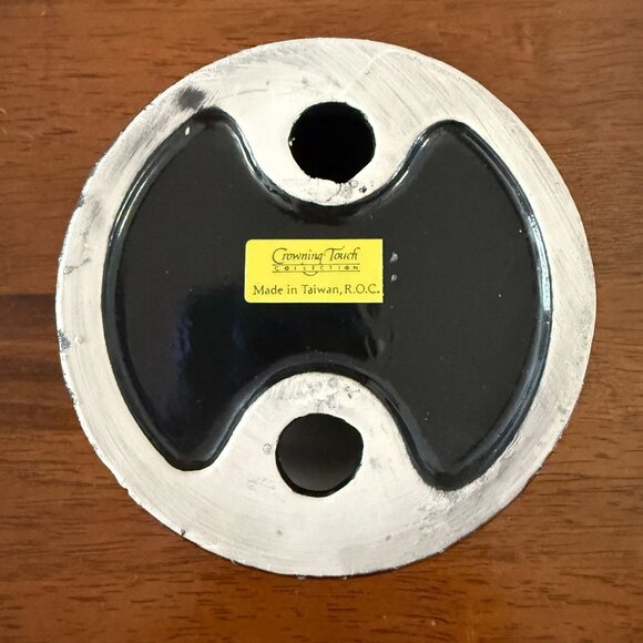 NOS Speckle Glaze Candle Holder By Crowning Touch Contemporary Design Hallmark - Picture 3 of 10